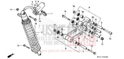 KISSEN, HINTEN XRV750P de 1993